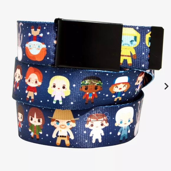 Loungefly Stranger Things Chibi Character Web Belt - Picture 1 of 6